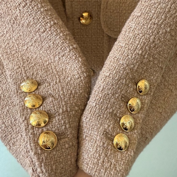 NILI LOTAN Paloma Cotton-Blend Tweed Jacket Camel Sz S - Picture 7 of 10